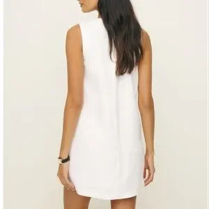 white long dress linen High Low Linen Dress / White